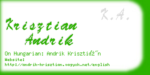 krisztian andrik business card